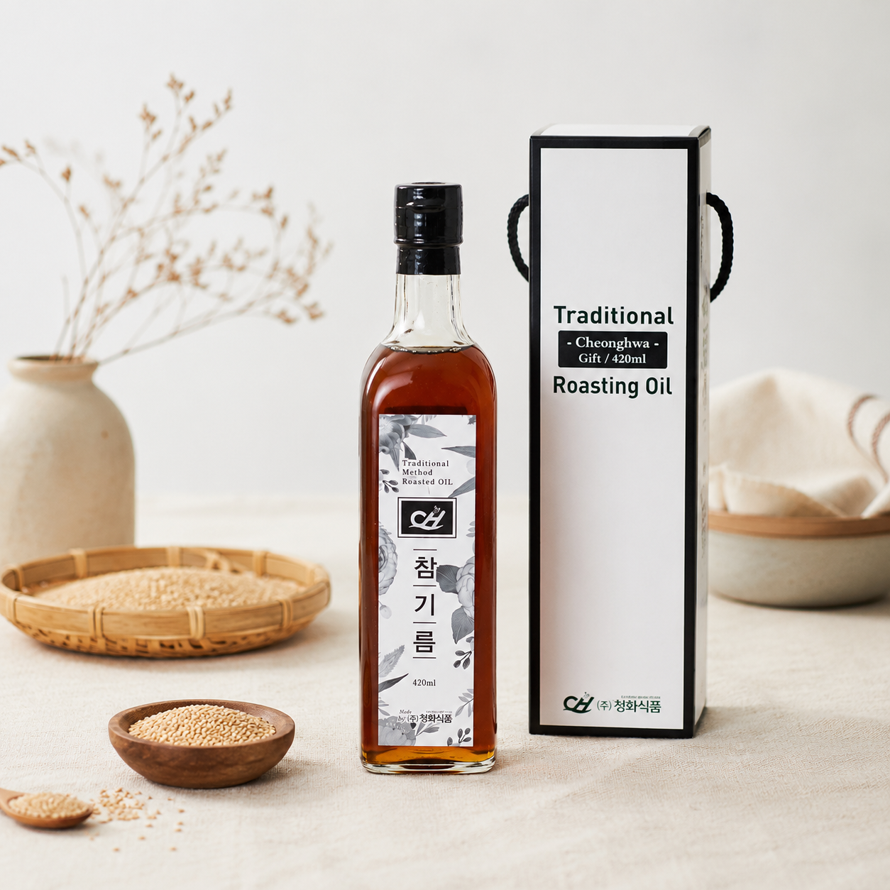 국내산 100% 참기름 420ml